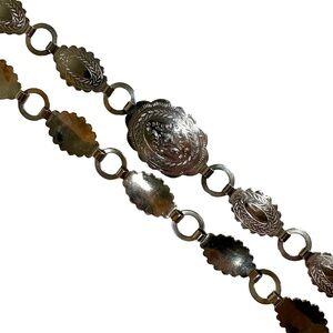Conco belt dainty Silver western coastal cowgirl oval thin‎ small statement